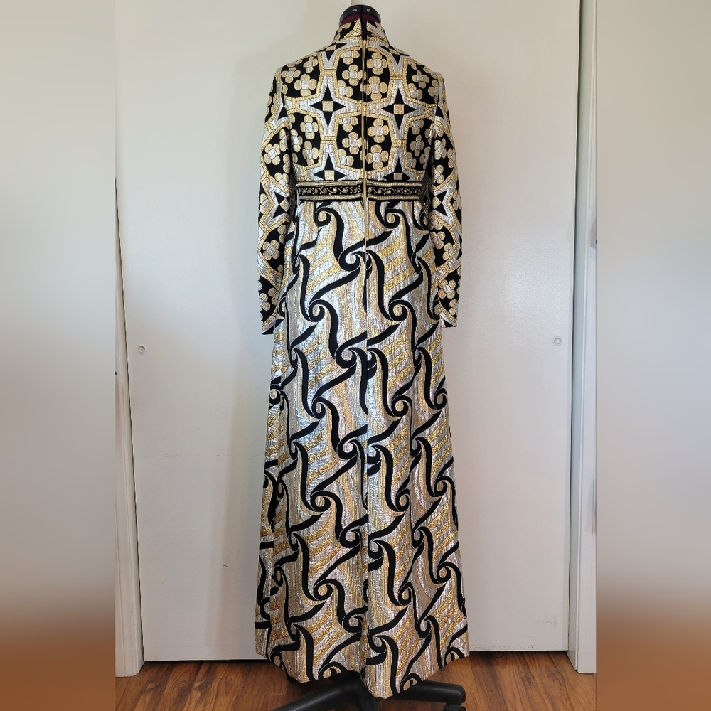 VTG 60's Sandra Sage brocade dress - Picture 8 of 17